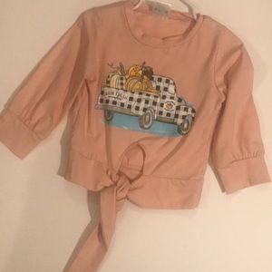 Girls knotted pink top